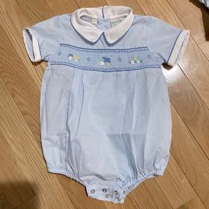 Feltman brothers train smocked creeper. 6 months like new condition.